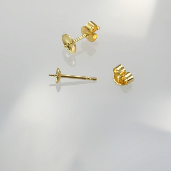 Ref. 215 Ohrstecker mit gerieften Perlschüsseln