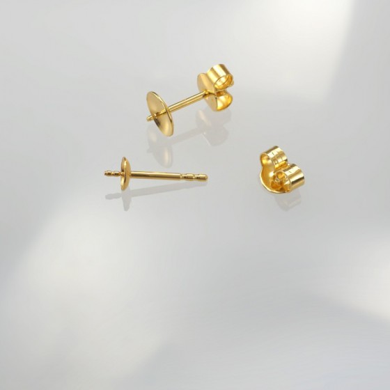 Ref. 224 Ohrstecker mit glatten Perlschüsseln