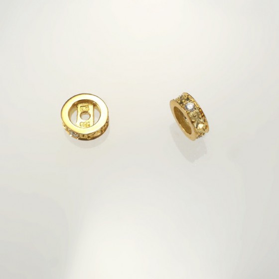 Ref. 405/1 Kettenzwischenteil mit Zirkonia oder Brillant, 6 mm