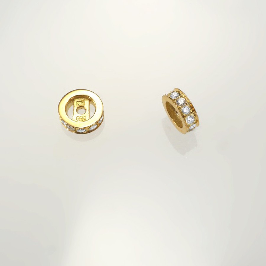 Ref. 405/1 Rondelles pour chaînes avec zircon ou brillant, 6 mm