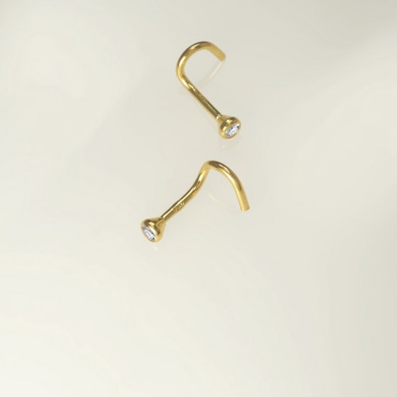 Ref. 744 Nasenstecker klein mit Zirkonia