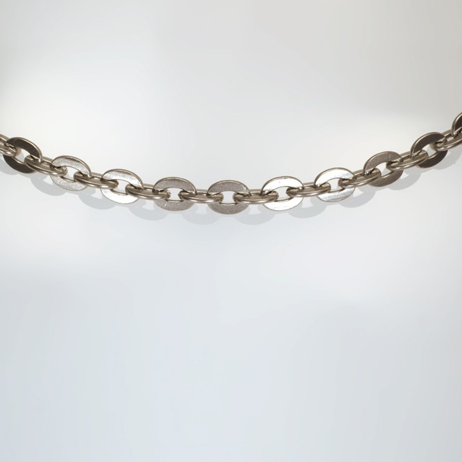 Ref. 650 Chaîne forçat plat en acier, 50 cm
