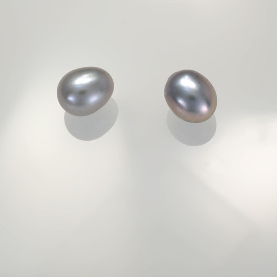 Ref. 871 Perles d'eau douce gouttes gris clair